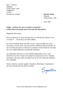 lettre de résiliation bnp paribas