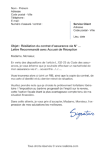 lettre de résiliation assurance vie caisse d'épargne