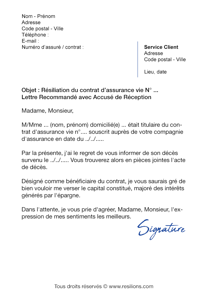 modele de lettre pour debloquer un compte bancaire