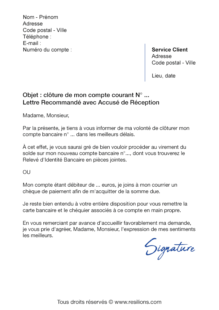 [Download 39+] Exemple De Lettre De Demande De Releve De Compte