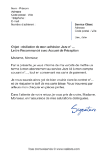 lettre de résiliation société générale azz